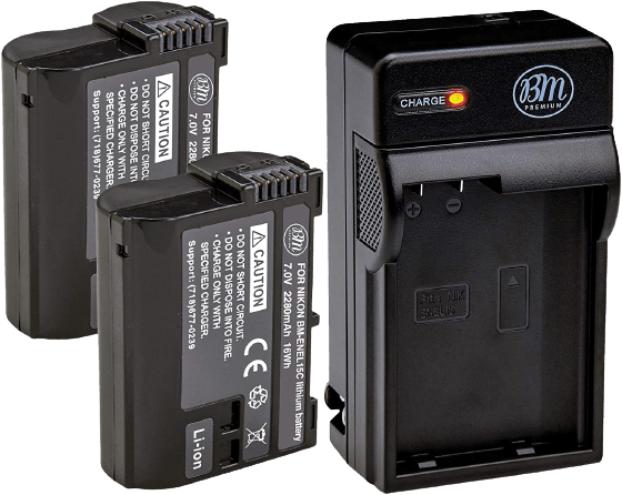 BM Premium EN-EL15C Battery 2-Pack and Charger