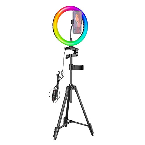 Neewer 10″ RGB Selfie Ring Light with Tripod Stand