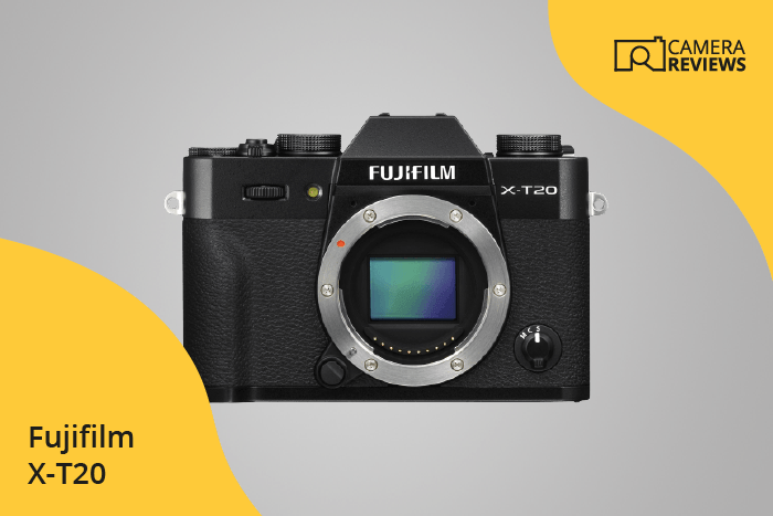 Fujifilm X-T20 photographed on a colored background