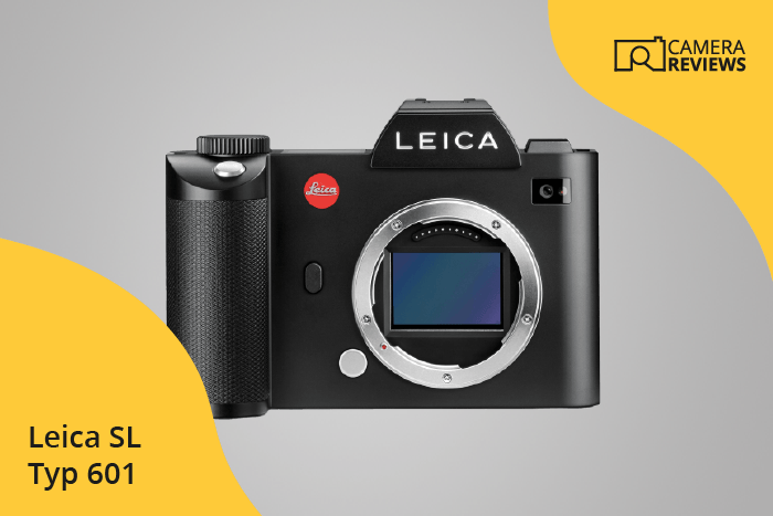 Leica SL Typ 601 photographed on a colored background