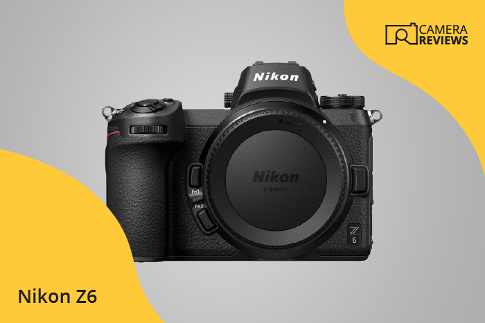 Nikon Z6 photographed on a colored background