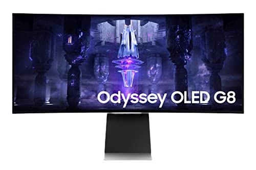 SAMSUNG 34-Inch Odyssey G85SB Series QD-OLED Ultra WQHD Curved Gaming Monitor