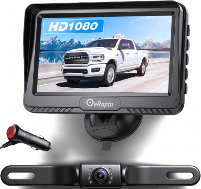 Car DVR Rear View Mirror Video Recroder 4.3 inch Back Up Car Camera Dual  Lens Cam Night Vision Front and Rear Backup Reverse Security for Car
