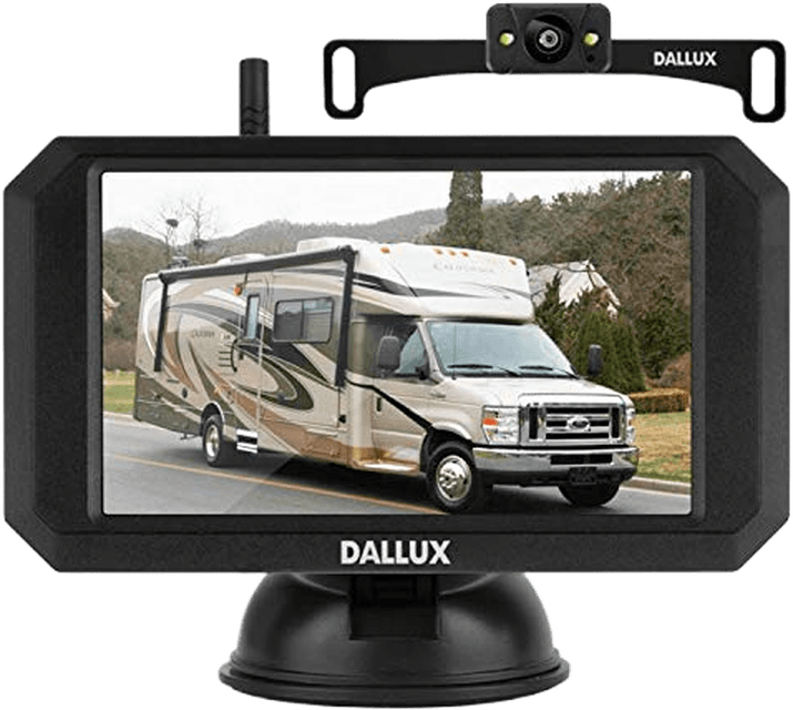 Dallux Wireless Backup Camera: 5″ Monitor, HD 1080P, Night Vision