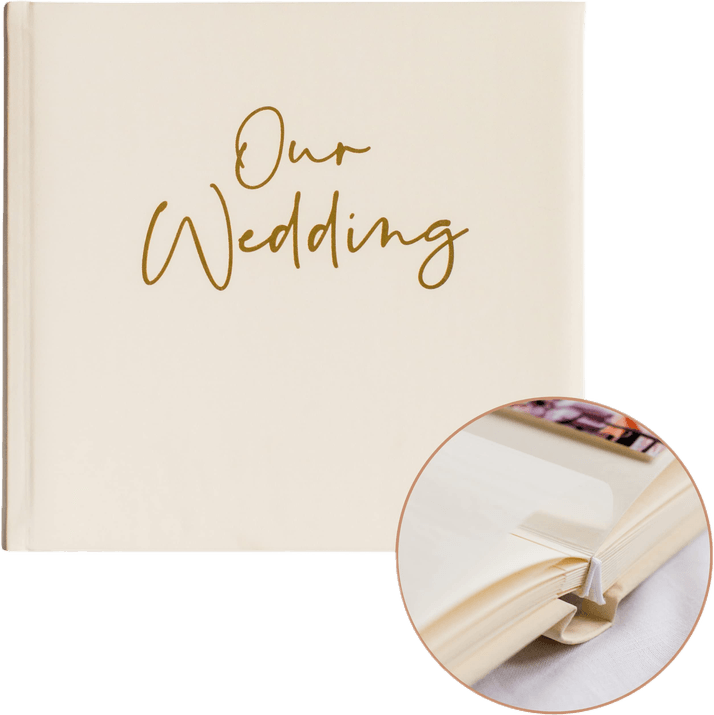 Elegant Wedding Album – 12″ Square, 2 Pockets, Gift