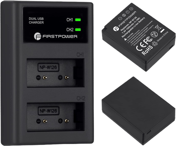 FirstPower NP-W126 2-Pack and Charger
