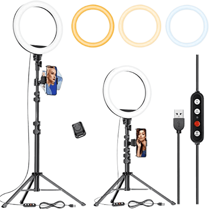 Kaiess 10.2″ Selfie Ring Light with Tripod
