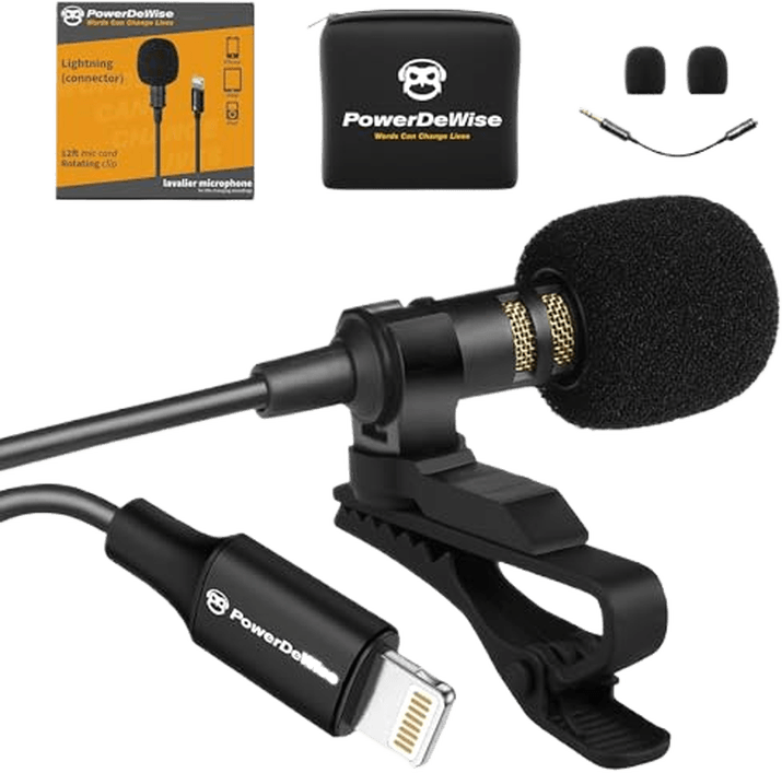 Portable Professional Grade Lavalier Microphone 3.5mm Jack Hands-free  Omnidirectional Mic Easy Clip-on Perfect for Recording Live 