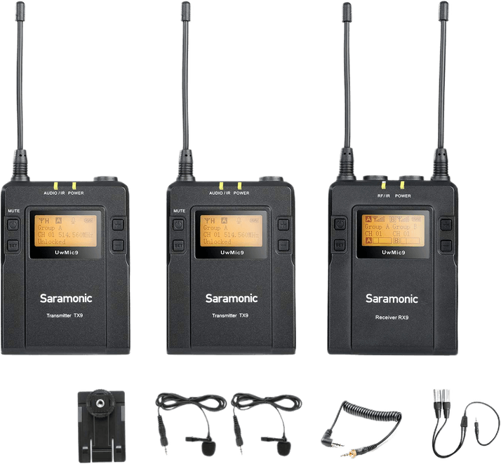Saramonic UwMic9 UHF Wireless Lavalier Mic for DSLR
