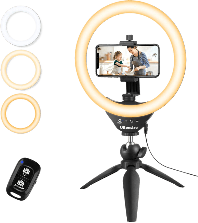 UBeesize Selfie Tabletop Ring Light with Tripod